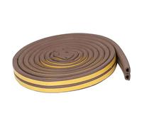 Extra Long Self Adhesive Rubber Seal Strip for Large Doors and Window Frames Easy DIY Installation Brown 9mm-Wide*6mm-Thick*6m-Long
