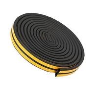 Extra Long Self Adhesive Rubber Seal Strip for Large Doors and Window Frames Easy DIY Installation Black 9mm-Wide*6mm-Thick*6m-Long