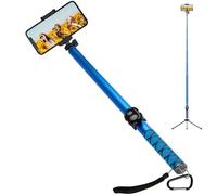 Extra-long Selfie Stick, 3-Meter(118-Inch) Long Foldable Selfie Stick with Wireless Bluetooth Remote Shutter, Adjustable Holder for all Smartphone.(Blue)