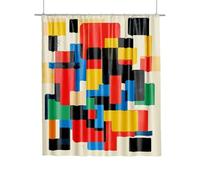 Extra Long Shower Curtain for Bathroom 180x180cm, Simple Colorful Curtains with Shower Curtain Hooks, Waterproof Quick-Drying Fabric Bathroom Curtains, Weighted Hem Easy Care for Tub Home Curtain D-72