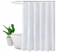 Extra Long Shower Curtains 180 x 210cm drop/72"x 84",Mildew Resistant Bathroom Curtain Shower Water Repellant,White