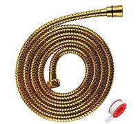 Extra Long Shower Hose - Stainless Steel Attachment for Handheld Head, All Metal Kink-Free Extension with Brass Insert and Nut (79", Gold)