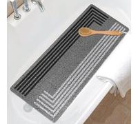 Extra Long Shower Mat Non Slip Anti Mould 40x100cm Loofah Bath Tub Mat Soft Texured Bathroom Safety Floor Mat for Inside Shower with Drain Quick Drying Foot Massage Scrubber for Elderly