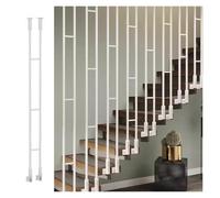 Extra-Long Stair Baluster Posts, L-Shaped Stair Spindles, Weatherproof & Rustproof, Customizable Handrail Railing, Black/Gold/White, 94.5in