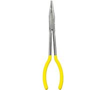 Extra Long Steel Pliers with Curved, Bent 25° Jaw - 11" / 280mm Needle Nose Pliers for Jewelry Making or Home Repairing