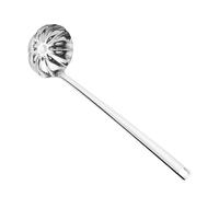 Extra Long Straining Spoon - Reusable Tall Soup Spoons | Soup Spoon for Kitchen | Ladle with Frill and Ergonomic Grip, Heat Resistant Hot Pots and Preparation