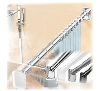 Extra Long Tension Curtain Rod No Drilling Expandable Spring Loaded Curtain Pole,Spring Tension Rods Shower Curtain Rod,Adjustable 16 To 196 Inch,Doors And Windows,With Card Tray(Gray,40-55cm)