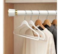 Extra Long Tension Rod 40-500 cm Heavy Duty Adjustable Tension Curtain Rod No Drill Adjustable Outdoor Shower Curtain Rod, Extra Long Spring Rods for Windows Shower Patio(White,4.1-5.0m)