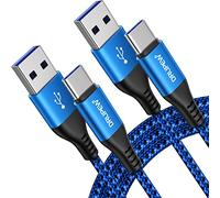 Extra Long USB C Cable 3M,2Pack 10ft PS5 Controller USB Type C Charger Cable for Samsung Galaxy S10 S20 S21 S10e S9 S8 Plus A50,Note 10 9 8,LG G8 V20 V30 G7,Nylon Braided 3A Fast Charge Charging Lead