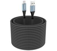 Extra Long USB Type-C 10M Fast Charging Cable, USB C to A Quick Charger Cord Compatible Samsung Galaxy S10 S9 S8 Plus, Braided Type C Charger for Note 10 9 8, LG V50 V40 G8 G7-Black