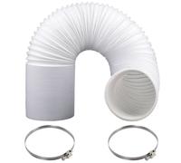 Extra Long Vent Hose & Screw Clips Kit for AEG Tumble Dryer (6 Metre, 100mm Diameter)