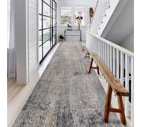 Extra Long Washable Modern Runner Rug 100x100cm Soft Touch Floor Mat for Hotel Hallway Available in 1m 2m 2.5m 4m 5m 6m Sizes