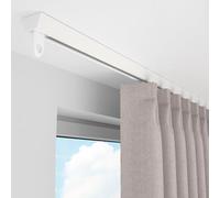 Extra Long White Ceiling Track System3/5/7/9/10/16/18/20 Ft Room Divider Rod for Living Room Bedroom & Office Privacy Partitions & Versatile Design