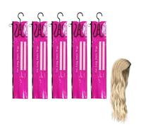 Extra Long Wig Storage Bags, 5 Pack Anti-Tangles Hanging Wig Storage Bags with Hangers, Portable Travel Hair Extension Holder, Waterproof Dustproof Wig Hanger, Markable Wig Stand, for Multiple Wigs