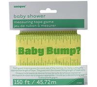 Extra-Long Yellow Measuring Tape Baby Shower Game (45 meters) Pack of 1 - Exciting Family Fun for Everyone, 150 ft