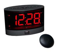 Extra Loud Alarm Clock With Wireless Bed Shaker,vibrating Dual Alarm Clock For Heavy Sleepers, Deaf