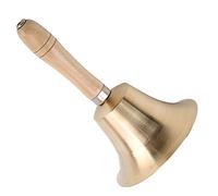 Extra Loud Bell Large Hand Bell Solid Brass Call Bell with Wooden Handle School Bells Dinner Bell Loud Ringing Bell Service Bell Servant Bell Church Bells Sell Celebration Bells Attention Bell