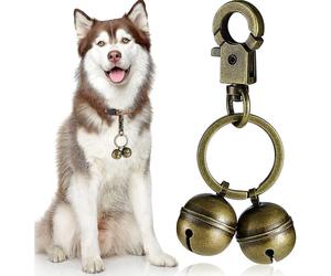 Extra Loud Pair Of Cat And Dog Bells Durable Brass Bells For Pets Collar Charm Pendant Bells