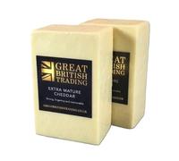 Extra Mature Cheddar Cheese | Strong Aged British Cheddar | 2 x 1kg Pack | Perfect for Cooking & Snacking from GREAT BRITISH TRADING