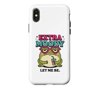 Extra Moody Frog Let Me Be Funny Cute Attitude Art Design Case for iPhone X/XS