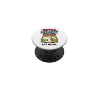 Extra Moody Frog Let Me Be Funny Cute Attitude Art Design PopSockets Adhesive PopGrip