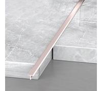 Extra Narrow Flat Floor Transition Trim Strip 51in, 2 Pack T Molding Gap for Door Threshold/Vinyl Flooring/Tile, Metal Aluminum Seam Joining Strip(Rose Gold,W 1 3/10 in/33mm)