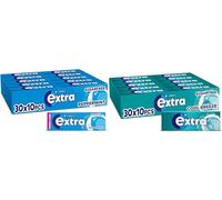 Extra Peppermint 10 Piece - 30 Pack and Extra Cool Breeze 10 Piece 30 Pack, Freshens Breath, With Xylitol, Helps with Oral Hygiene for Healthy Teeth and Gums (60 Packs)