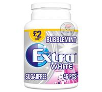 EXTRA PEPPERMINT, WHITE BUBBLEMINT, AIRWAVES MENTHOL CHEWING GUM BOTTLE 46 PIECE