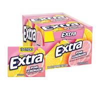 EXTRA Gum Pink Lemonade - Sugar-Free Chewing Gum Bulk Box, 15 Sticks/Pack, 10 Packs per Inner, Total 150 Sticks