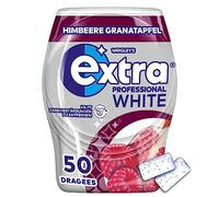 Extra Professional White Himbeere Granatapfel Flavour Sugarfree Chewing Gum Bottle, 50 Dragees, For Fresh Breath