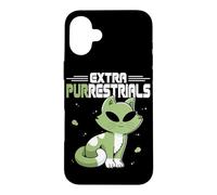 Extra Purrestrials Alien Celestial Cat Lover Outer Space UFO Case for iPhone 16 Plus