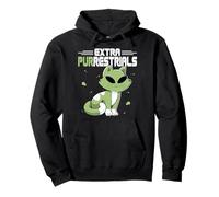 Extra Purrestrials Alien Celestial Cat Lover Outer Space UFO Pullover Hoodie