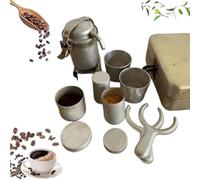 Extra Rare Vintage Collectors Camping Coffee Kit Portable Travel Outdoor Espresso & Pour Over Set,Nostalgia Gift for Coffee Lovers Mini Maker for Camping Hiking & Outdoor Adventures (1set)