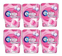 Extra Refreshers, Bubblemint, Flavor Sugar free Chewing Gum Bottle, 6 x 30 Pack (Bubblemint)