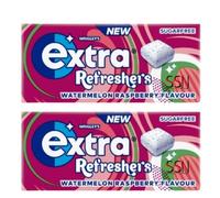 Extra Refreshers Watermelon Raspberry Chewing Gum 7 Pieces Box 19g (2x Packs)