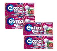 Extra Refreshers Watermelon Raspberry Chewing Gum 7 Pieces Box 19g (4x Packs)