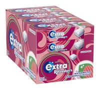 Extra Refreshers Watermelon Raspberry Flavour Sugarfree Chewing Gum Handy Pack Box, 16 x 7 Pieces
