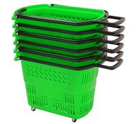 Extra Rolling Shopping Basket with Wheels & Handles Ideal for Grocery Market Laundry and Sto Soluts Lightweight and Easy to Maneuver