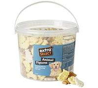 Extra Select 3 Colour Animal Figure Dog Treat Biscuits in a 3ltr Bucket (approx 420 biscuits)