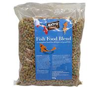 Extra Select Fish Food Blend - Variety Mix Pond Sticks & Pellets, Complete Nutrition for Koi & Goldfish - 500g Bag