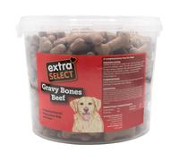 Extra Select Gravy Bones Beef Flavoured Dog Treat Biscuits in a 1ltr B