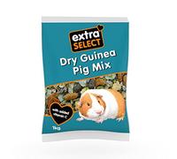 Extra Select Guinea Pig Food - Dry Muesli Mix with Concentrate Pellets, Flaked Maize, Grass Hay, Pea Flakes for Guinea Pigs with Vitamin C- Small Pet Feed - 1kg
