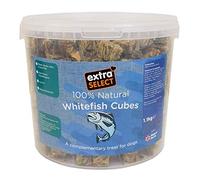 Extra Select Natural Dog Treat Premium Whitefish Cubes Bucket 1.1 kg