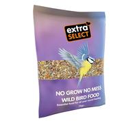 Extra Select No Grow, No Mess Bird Seed Mix for Wild Birds: All Season Wild Bird Food, 100% Edible, No Waste Formula Birdseed - 1kg
