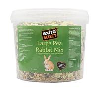 Extra Select Premium Large Pea Rabbit Mix - Peaflakes, Rabbit Muesli, Small Nuggets and Natural Forage Bunny Food - 5L Tub