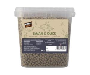 Extra Select Premium Swan and Duck Food Floating Pellets - Nutritious and Healthy Feed for Wild Geese, Ducklings and Waterfowl - Resealable Bucket 3 Ltr