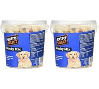 Extra Select Snacky Mix Dog treat Biscuits in a 1lt Bucket (approx 100 biscuits) (Pack of 2)