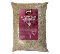 Extra Select Sunflower Hearts Bird Food - Husk-Free, Oil Rich, High Energy Wild Bird Seed for Year Round Feeding - 5 kg