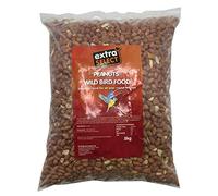 Extra Select Whole Peanuts for Wild Birds, Aflatoxin Tested, Wild Bird Food Peanuts & Squirrel Food - 5kg Bag