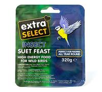 Extra Select Wild Bird High Energy Suet Block Seed and Insect, 6 x 320 g